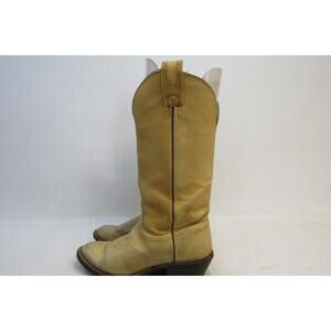 USA Olathe Mens Size 8 D Tan Leather Cowboy Western Boots